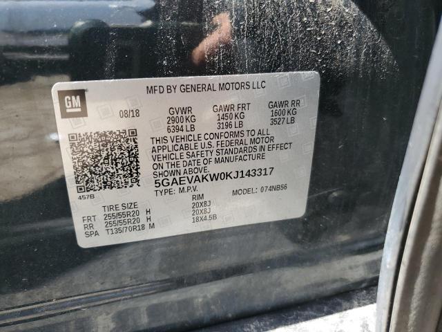 5GAEVAKW0KJ143317 - 2019 BUICK ENCLAVE ESSENCE Grafit foto 14