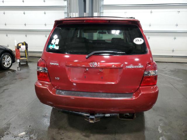 JTEDP21A470147198 - 2007 TOYOTA HIGHLANDER SPORT MAROON photo 6