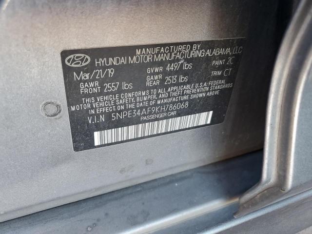 5NPE34AF9KH786068 - 2019 HYUNDAI SONATA LIMITED 银色 照片 13