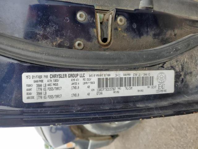 1C6RD7FT9CS157967 - 2012 DODGE RAM 1500 ST BLUE photo 12