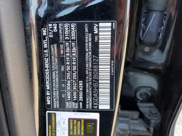 4JGDA5HB7JB088127 - 2018 MERCEDES-BENZ GLE 350 4MATIC BLACK photo 13