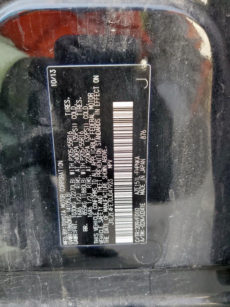 JTLZE4FE7DJ047923 - 2013 TOYOTA SCION XB BLACK photo 13