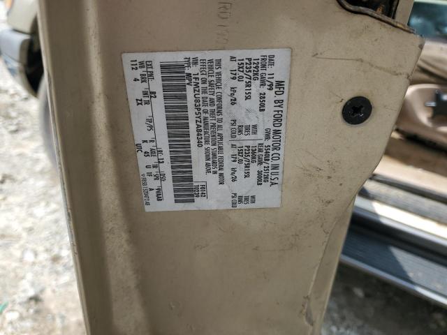 1FMZU83P5YZA84340 - 2000 FORD EXPLORER XLT 金色 照片 13