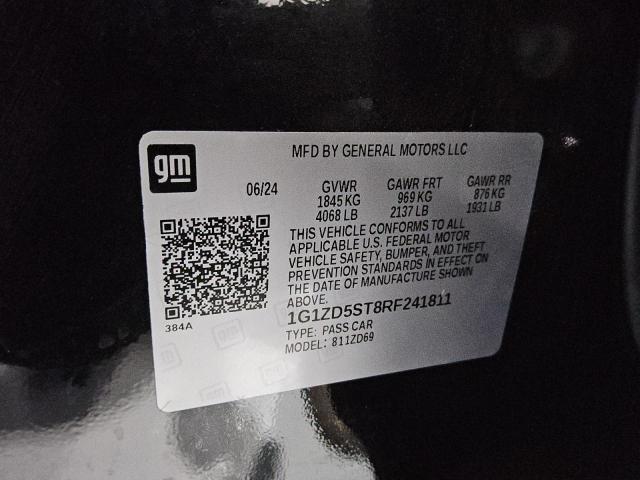 1G1ZD5ST8RF241811 - 2024 CHEVROLET MALIBU LT BLACK photo 12
