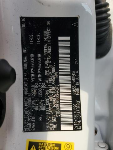 5TDJKRFH3GS344073 - 2016 TOYOTA HIGHLANDER XLE Biały zdjęcie 14