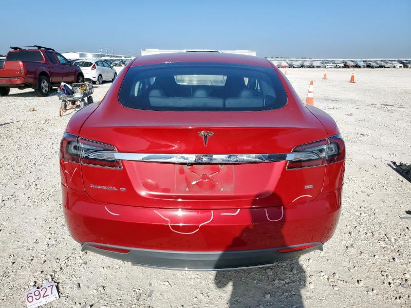 5YJSA1H12EFP42062 - 2014 TESLA MODEL S 红色 照片 6