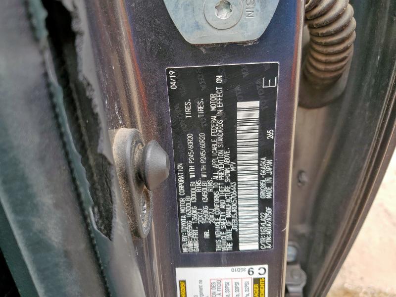 JTEBU5JR0K5706443 - 2019 TOYOTA 4RUNNER SR5/SR5 PREMIUM CHARCOAL photo 13