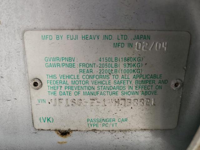 JF1SG65614H758821 - 2004 SUBARU FORESTER 2.5XS Մոխրագույն լուսանկար 13