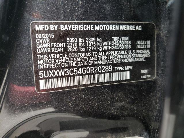 5UXXW3C54G0R20289 - 2016 BMW X4 XDRIVE28I BLACK photo 13