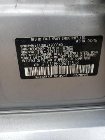 JF1VA1B65G9811928 - 2016 SUBARU WRX SILVER photo 12