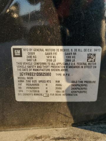 3GYFNEE31DS625060 - 2013 CADILLAC SRX PREMIUM COLLECTION Սև լուսանկար 12