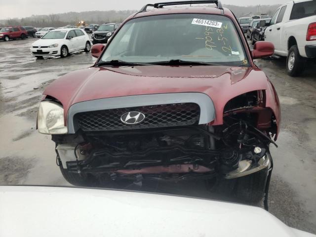 KM8SC13D64U777281 - 2004 HYUNDAI SANTA FE GLS MAROON photo 5