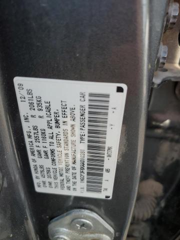 1HGCP3F8XAA010281 - 2010 HONDA ACCORD EXL GRAY photo 13