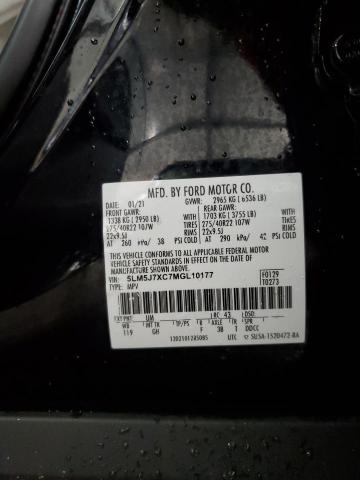 5LM5J7XC7MGL10177 - 2021 LINCOLN AVIATOR RESERVE Czarny zdjęcie 13