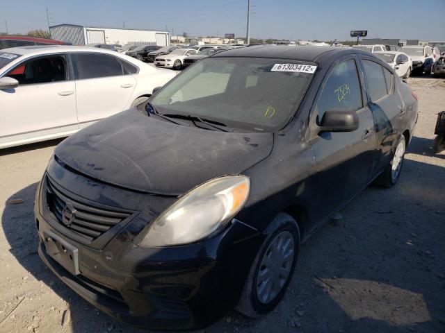 3N1CN7AP0EL851523 - 2014 NISSAN VERSA S BLACK photo 2