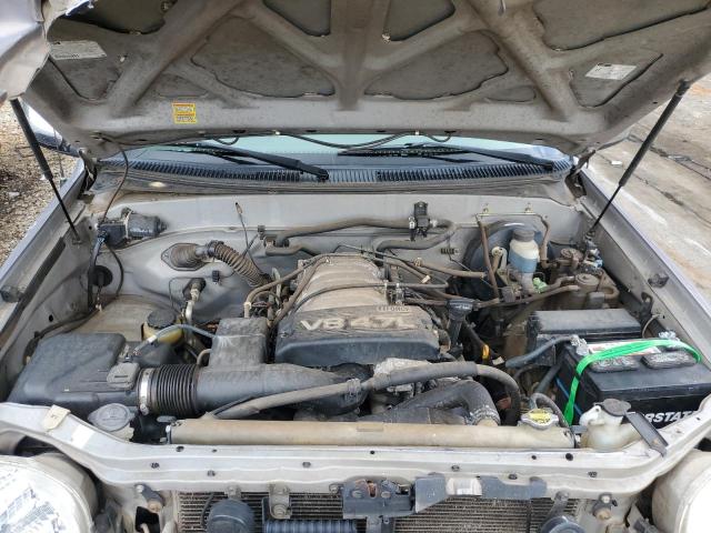 5TBRT34161S156442 - 2001 TOYOTA TUNDRA ACCESS CAB ნაცრისფერი ფოტო 11