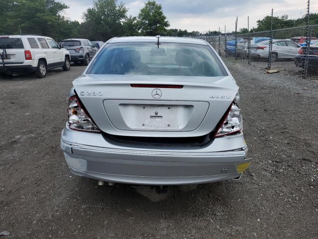WDBRF92H67F921321 - 2007 MERCEDES-BENZ C 280 4MATIC SILVER photo 6