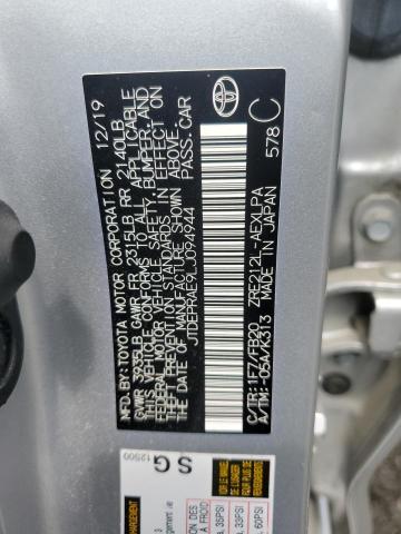 JTDEPRAE9LJ094944 - 2020 TOYOTA COROLLA LE 银色 照片 13