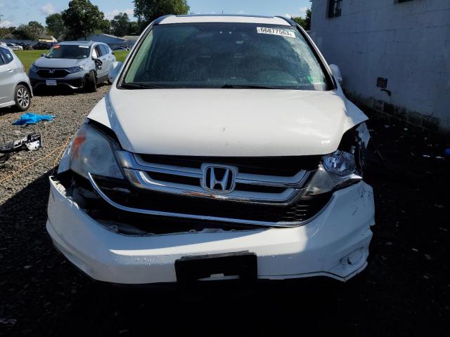 5J6RE4H76AL006364 - 2010 HONDA CR-V EXL WHITE photo 5