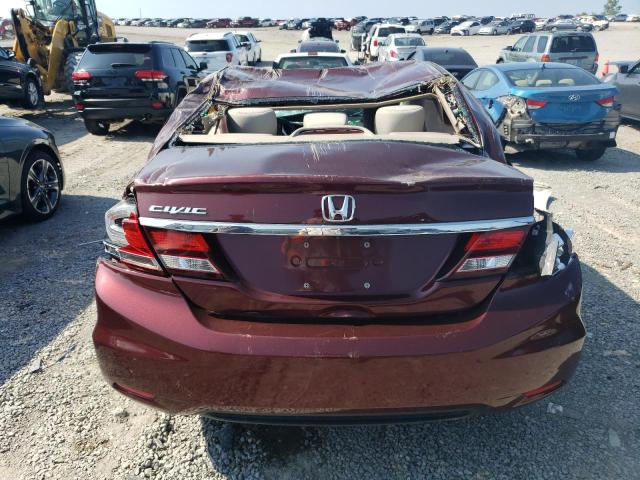 19XFB2F52FE101690 - 2015 HONDA CIVIC LX BURGUNDY photo 6