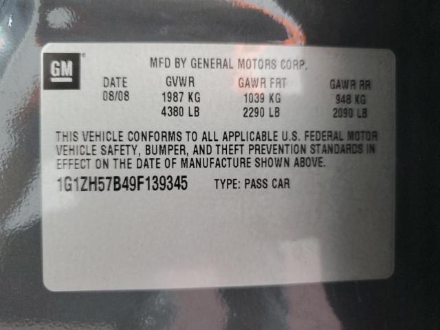 1G1ZH57B49F139345 - 2009 CHEVROLET MALIBU 1LT 灰色 照片 12