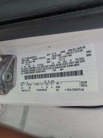 1FMCU0GD7JUB31653 - 2018 FORD ESCAPE SE 白色 照片 12