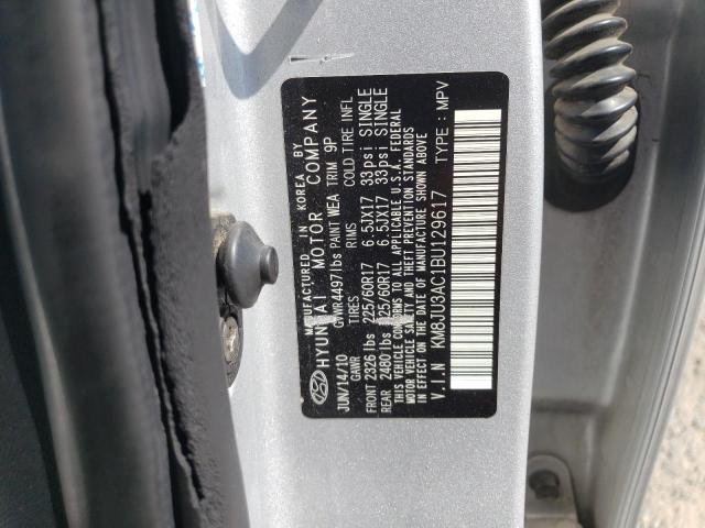 KM8JU3AC1BU129617 - 2011 HYUNDAI TUCSON GLS Plata foto 14