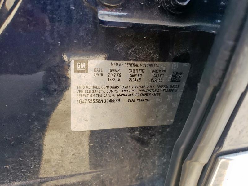 1G4ZS5SS8HU148829 - 2017 BUICK LACROSSE PREMIUM Bleu photo 12