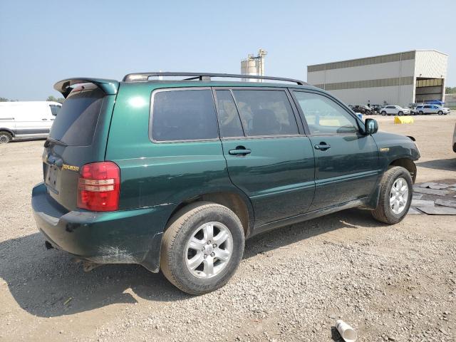 JTEHF21AX10010651 - 2001 TOYOTA HIGHLANDER GREEN photo 3