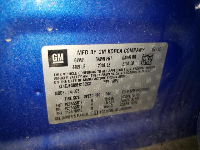 KL4CJFSB9FB168531 - 2015 BUICK ENCORE CONVENIENCE 蓝色 照片 12