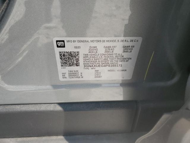 3GNAXUEG4PS169171 - 2023 CHEVROLET EQUINOX LT ვერცხლისფერი ფოტო 13