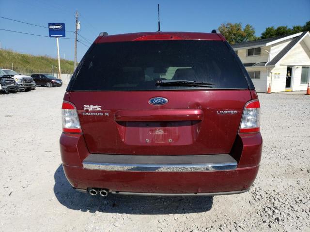 1FMDK03W78GA43745 - 2008 FORD TAURUS X LIMITED BURGUNDY photo 6