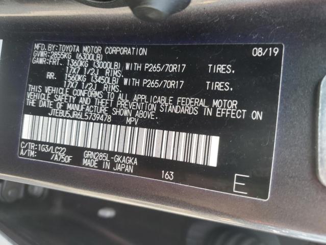 JTEBU5JR6L5739478 - 2020 TOYOTA 4RUNNER SR5/SR5 PREMIUM 石墨色 照片 14