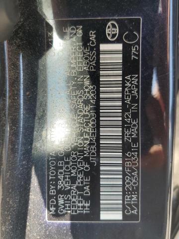 JTDBU4EE0DJ114203 - 2013 TOYOTA COROLLA BASE BLACK photo 12