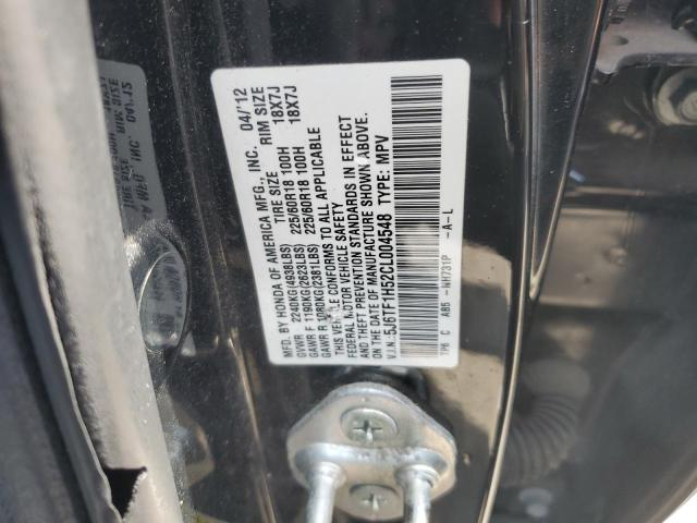 5J6TF1H52CL004548 - 2012 HONDA CROSSTOUR EXL შავი ფოტო 12