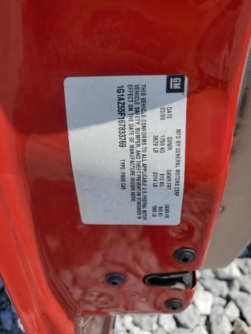 1G1AZ55F167833769 - 2006 CHEVROLET COBALT LTZ RED photo 12