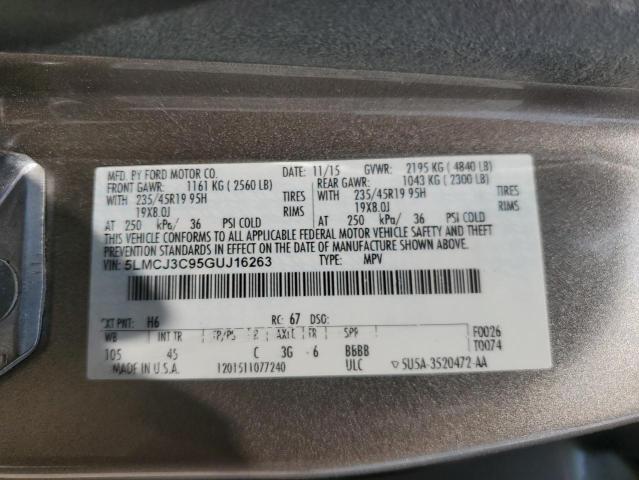 5LMCJ3C95GUJ16263 - 2016 LINCOLN MKC RESERVE Gümüş foto 14