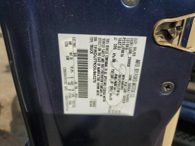 1FMDU77K55UB65270 - 2005 FORD EXPLORER S 蓝色 照片 12