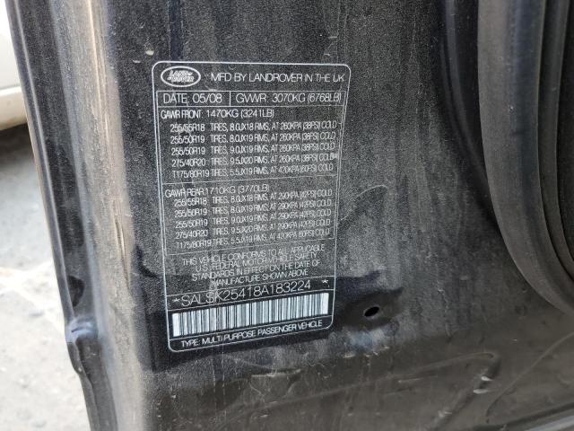 SALSK25418A183224 - 2008 LAND ROVER RANGE ROVE HSE BLUE photo 13