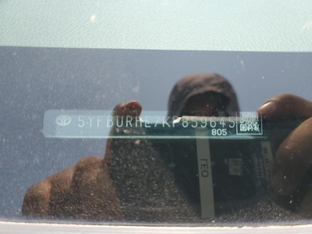 5YFBURHE7KP859645 - 2019 TOYOTA COROLLA L 白色 照片 12