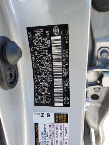 JTDBCMFE3R3036528 - 2024 TOYOTA COROLLA LE ვერცხლისფერი ფოტო 12