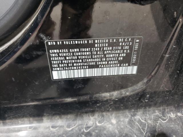 3VW3L7AJ2DM292383 - 2013 VOLKSWAGEN JETTA TDI Siyah fotoğraf 12