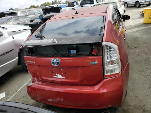 JTDKN3DU5A1222375 - 2010 TOYOTA PRIUS RED photo 6