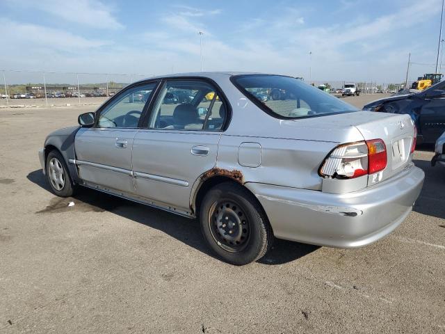 2HGEJ6611YH567624 - 2000 HONDA CIVIC BASE SILVER photo 2