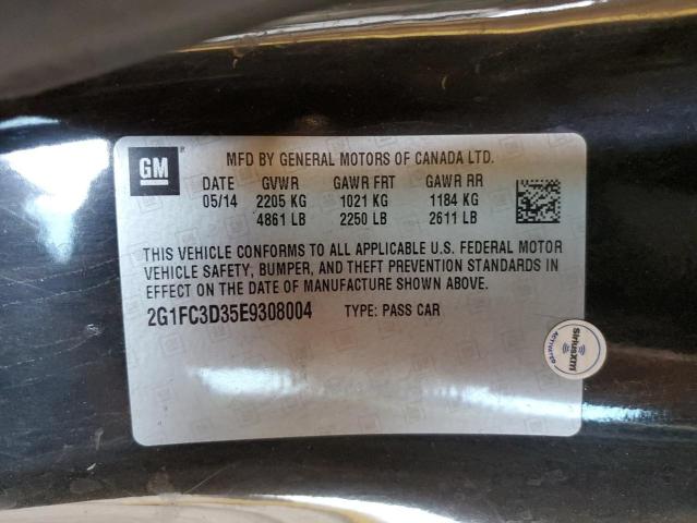 2G1FC3D35E9308004 - 2014 CHEVROLET CAMARO LT შავი ფოტო 13