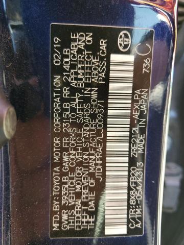 JTDHPRAE7LJ009371 - 2020 TOYOTA COROLLA LE BLUE photo 13