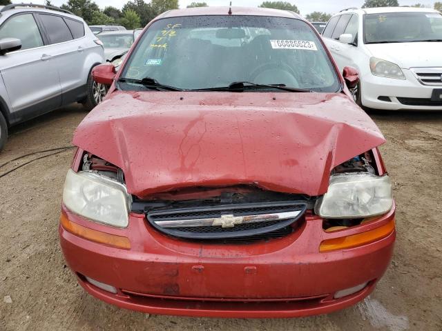 KL1TD66667B756406 - 2007 CHEVROLET AVEO BASE RED photo 5