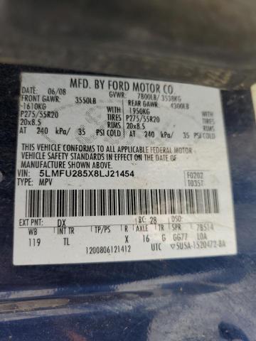 5LMFU285X8LJ21454 - 2008 LINCOLN NAVIGATOR ლურჯი ფოტო 13