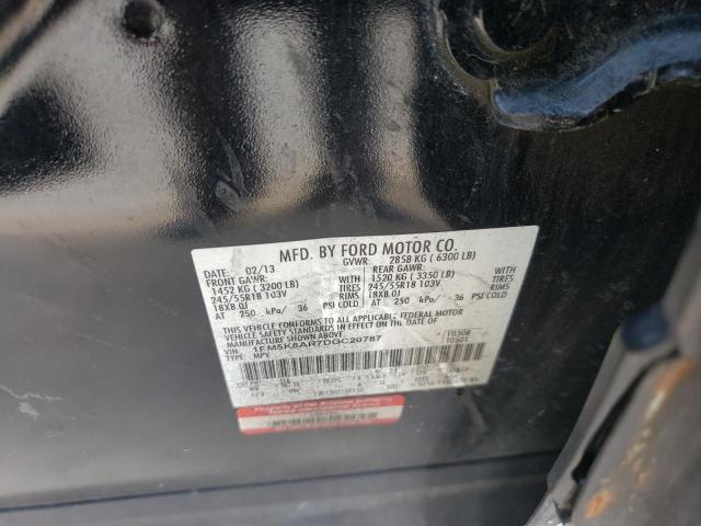 1FM5K8AR7DGC20787 - 2013 FORD EXPLORER POLICE INTERCEPTOR 黑色 照片 14