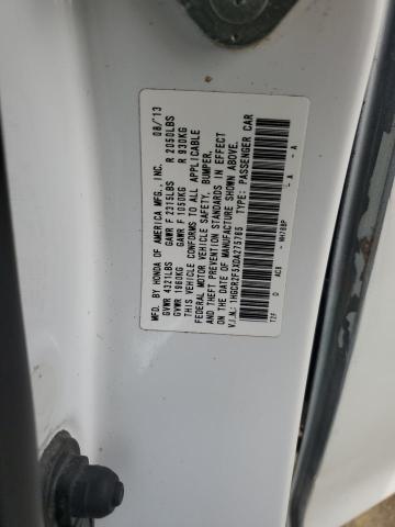 1HGCR2F5XDA275765 - 2013 HONDA ACCORD SPORT თეთრი ფოტო 12